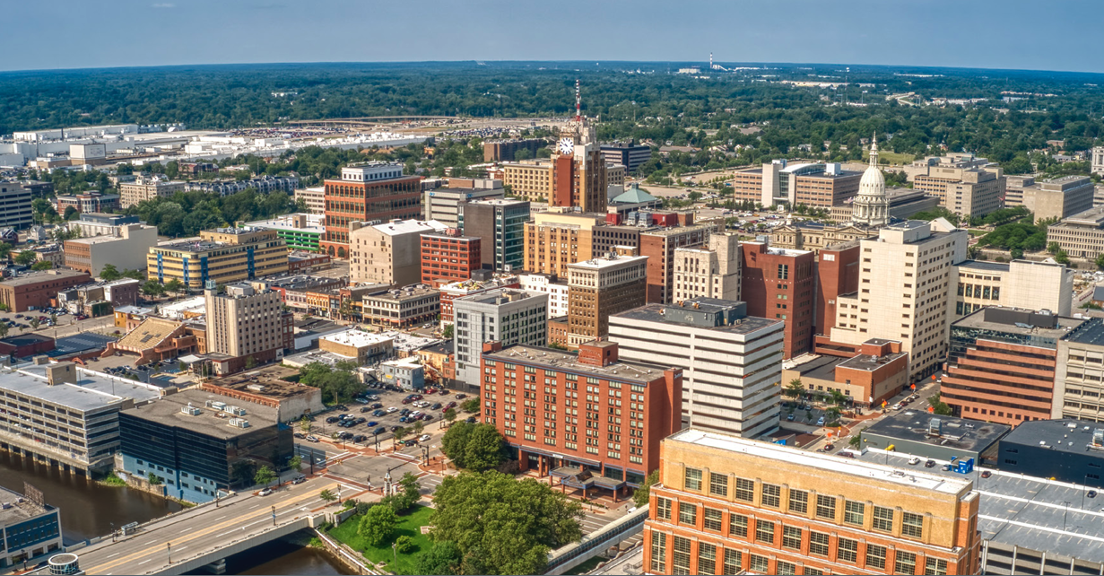 Lansing, MI, US Skyline